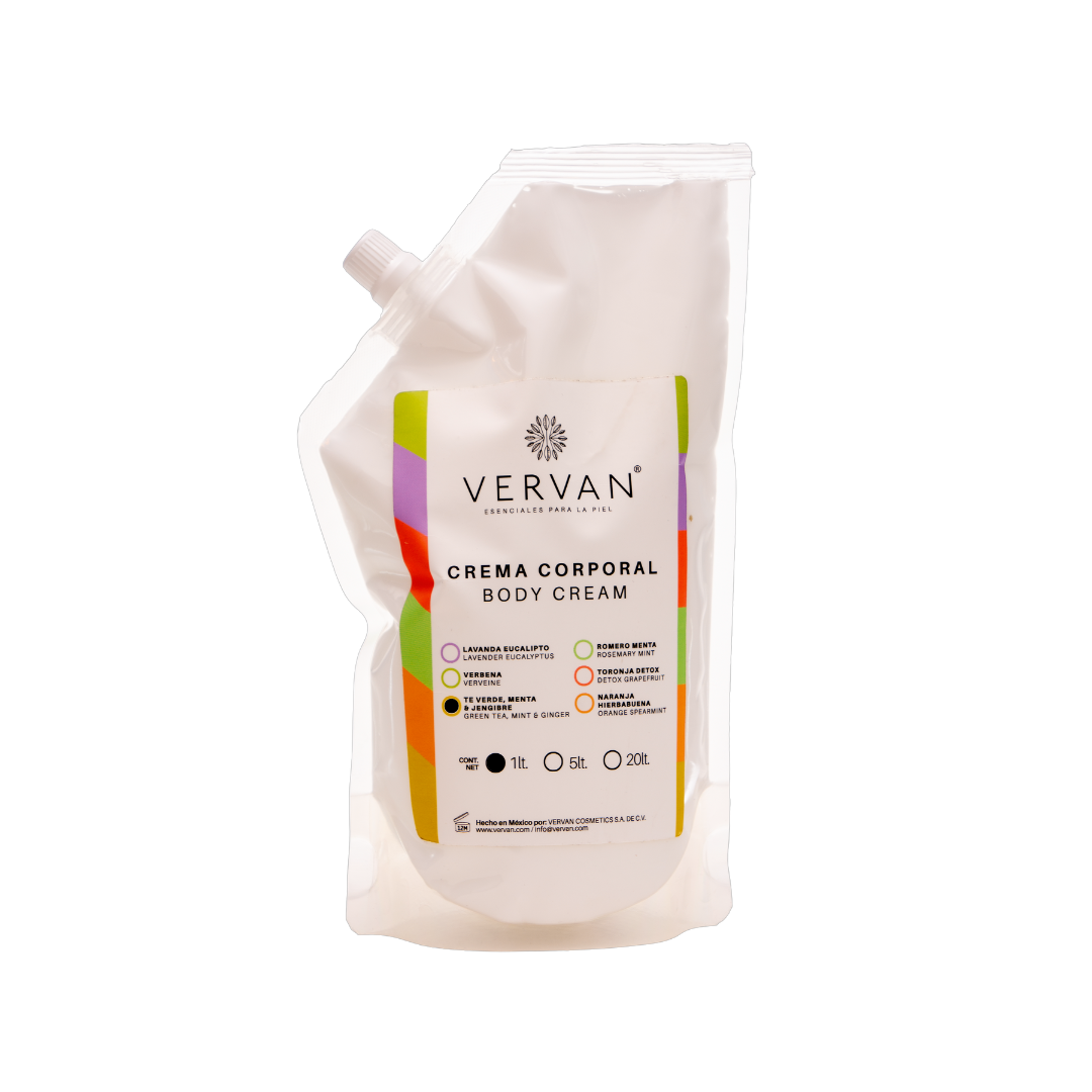 Crema corporal de Té verde, Menta y Jengibre