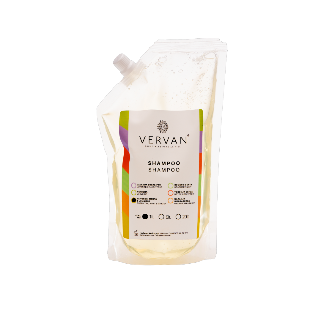 Shampoo Té Verde, Menta y Jengibre