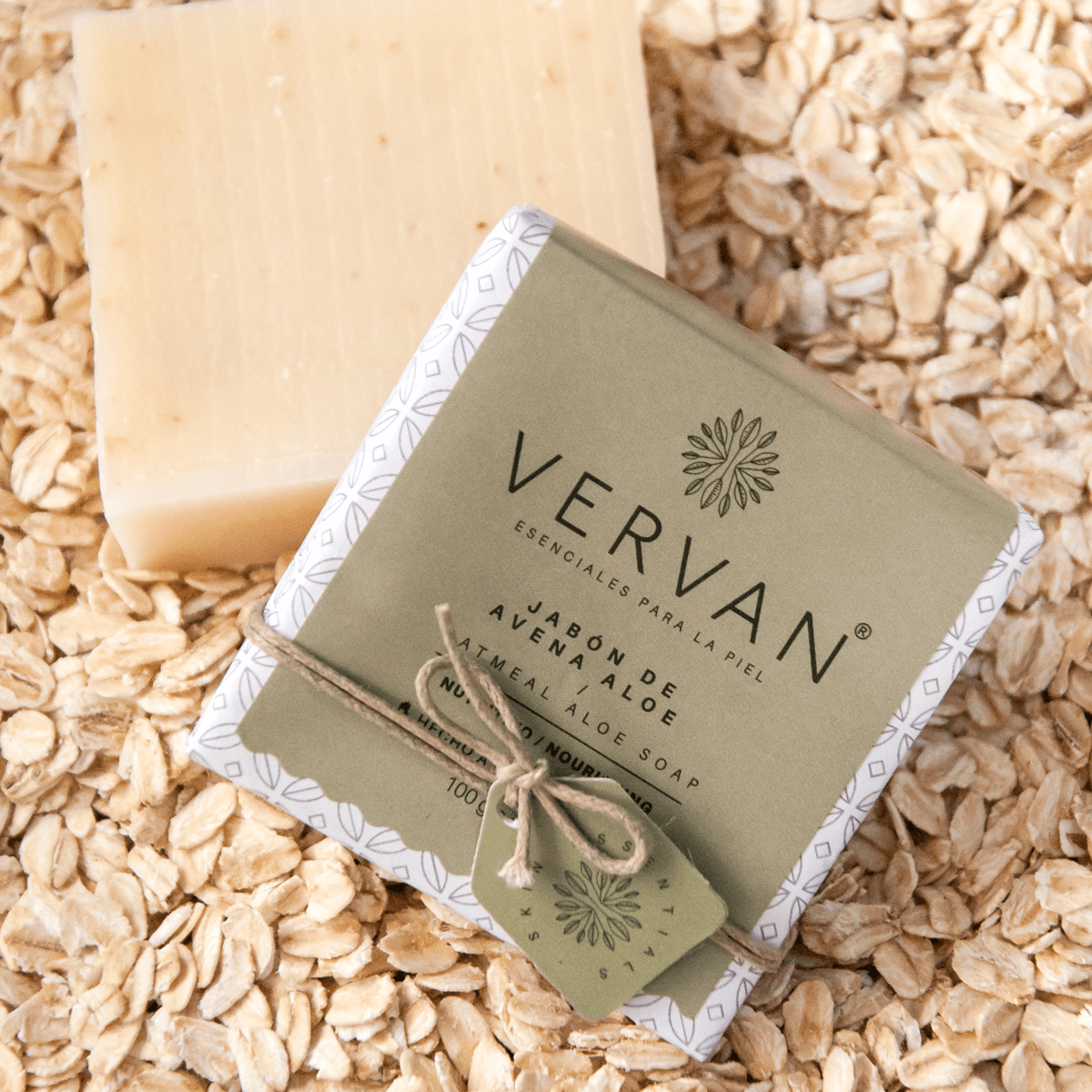 Jabón en barra de Avena y Aloe Vera