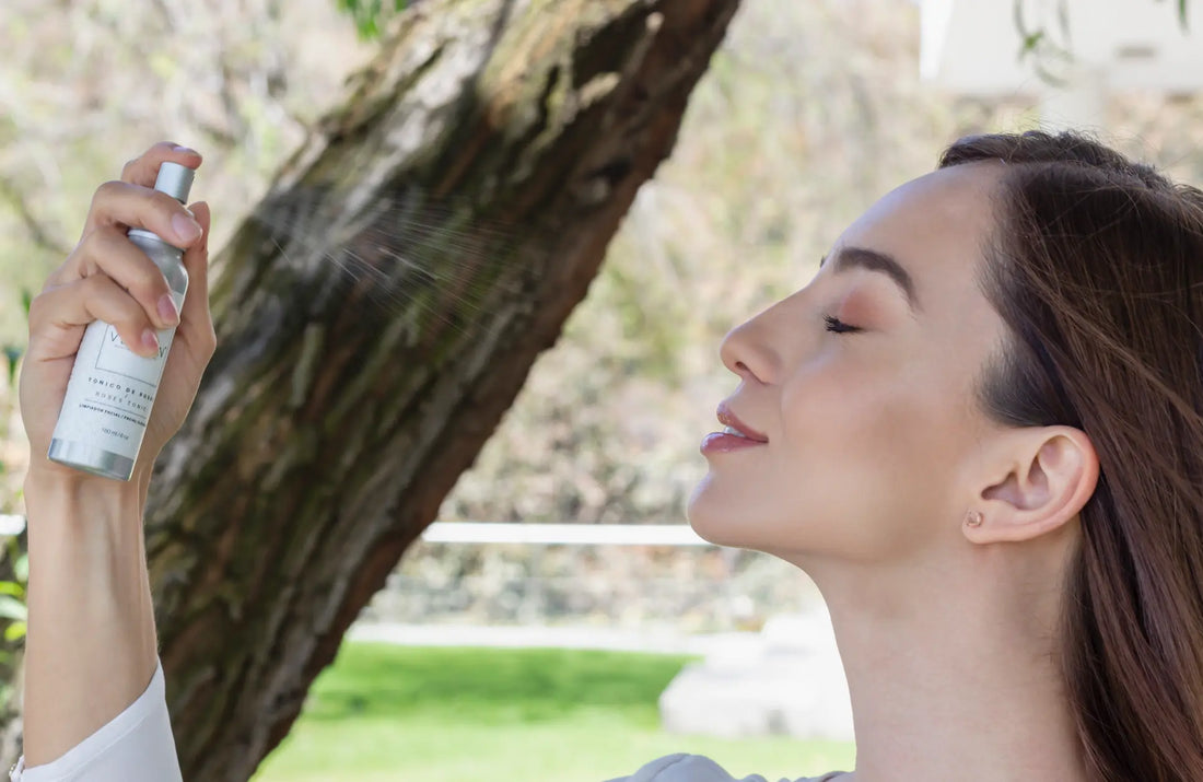 Woman breathing in a natural Vervan scent