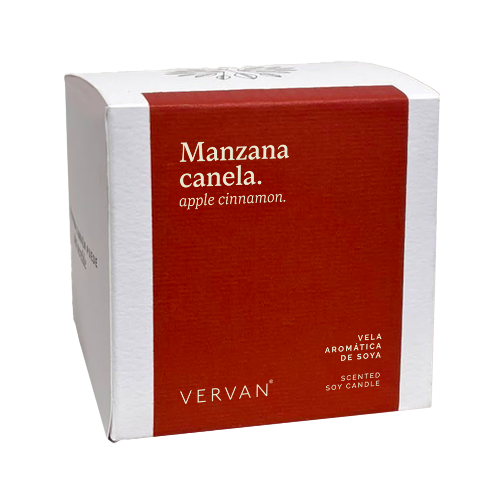 Vela Aromática de Soya de Manzana Canela