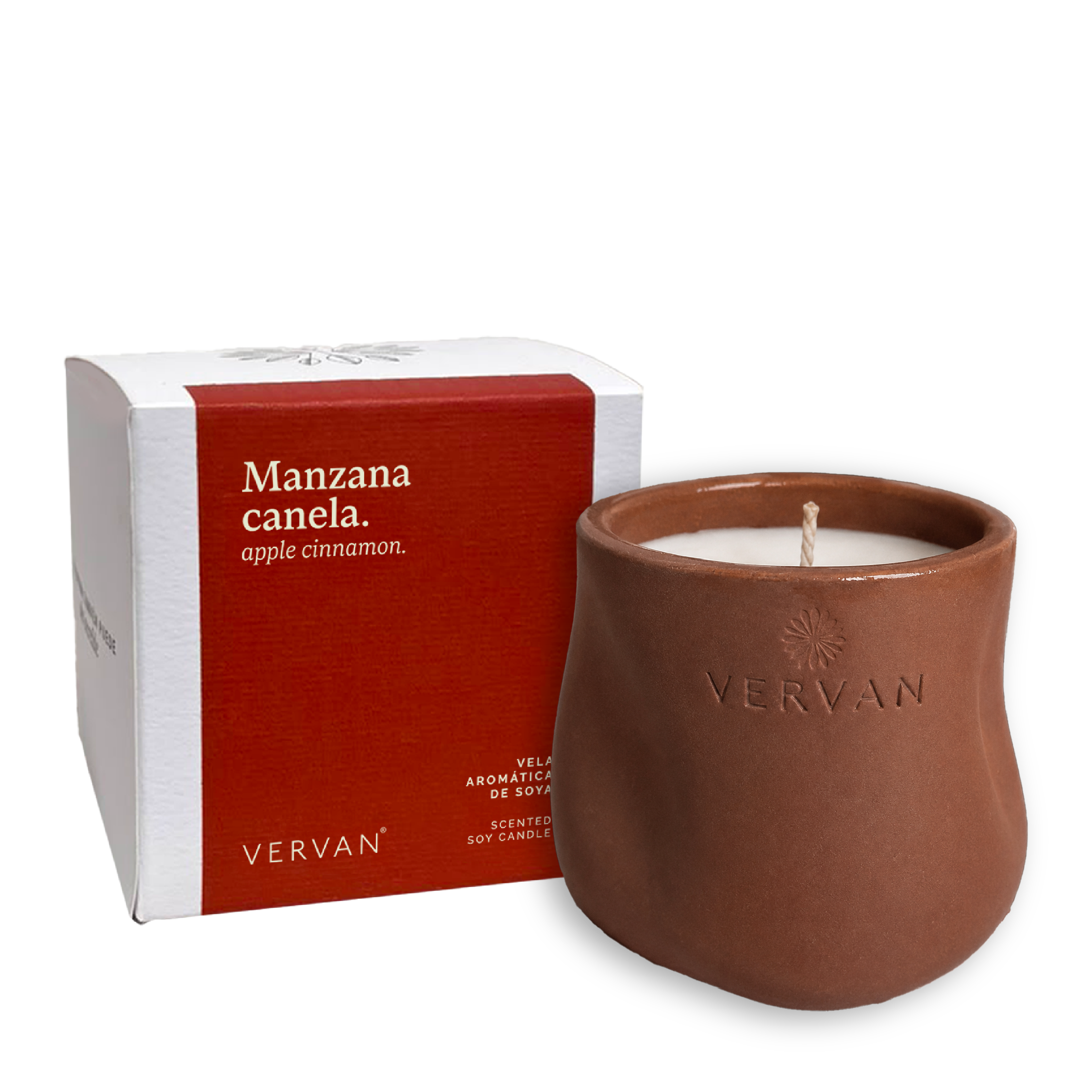 Vela Aromática de Soya de Manzana Canela