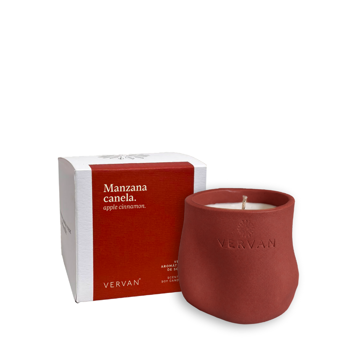 Vela Aromática de Soya de Manzana Canela