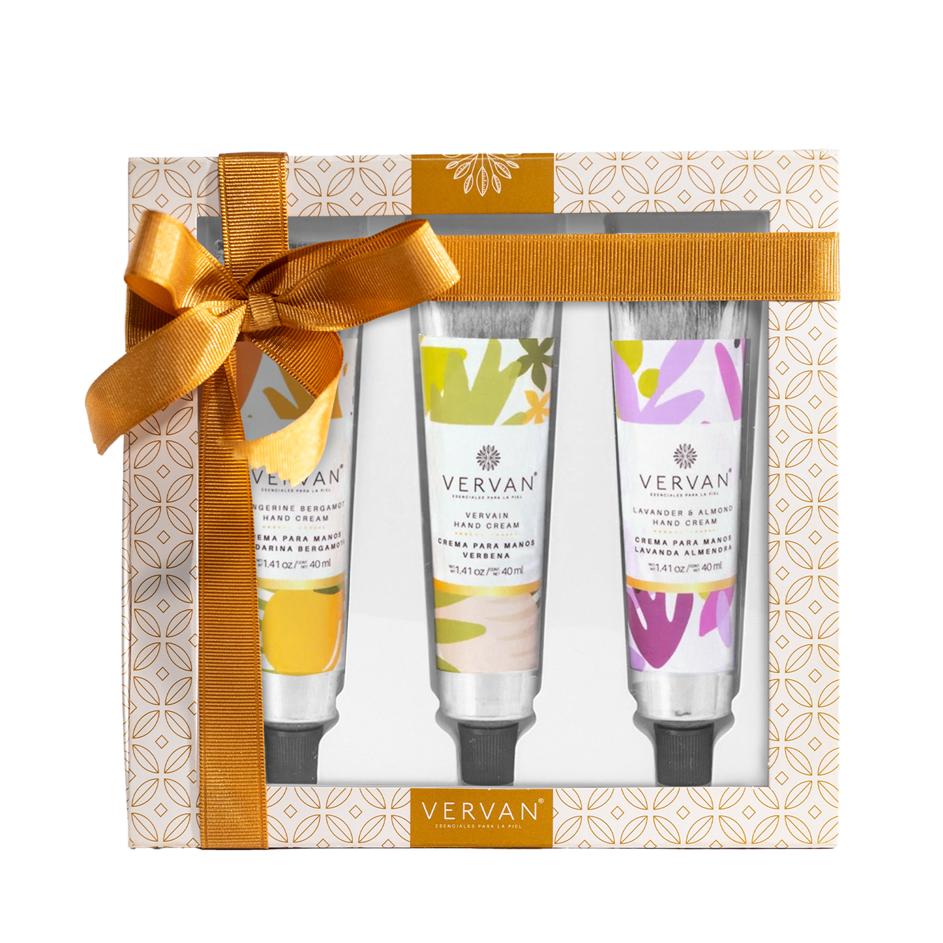 Kit 3 cremas de manos Mandarina Bergamota, Verbena y Lavanda Almendras