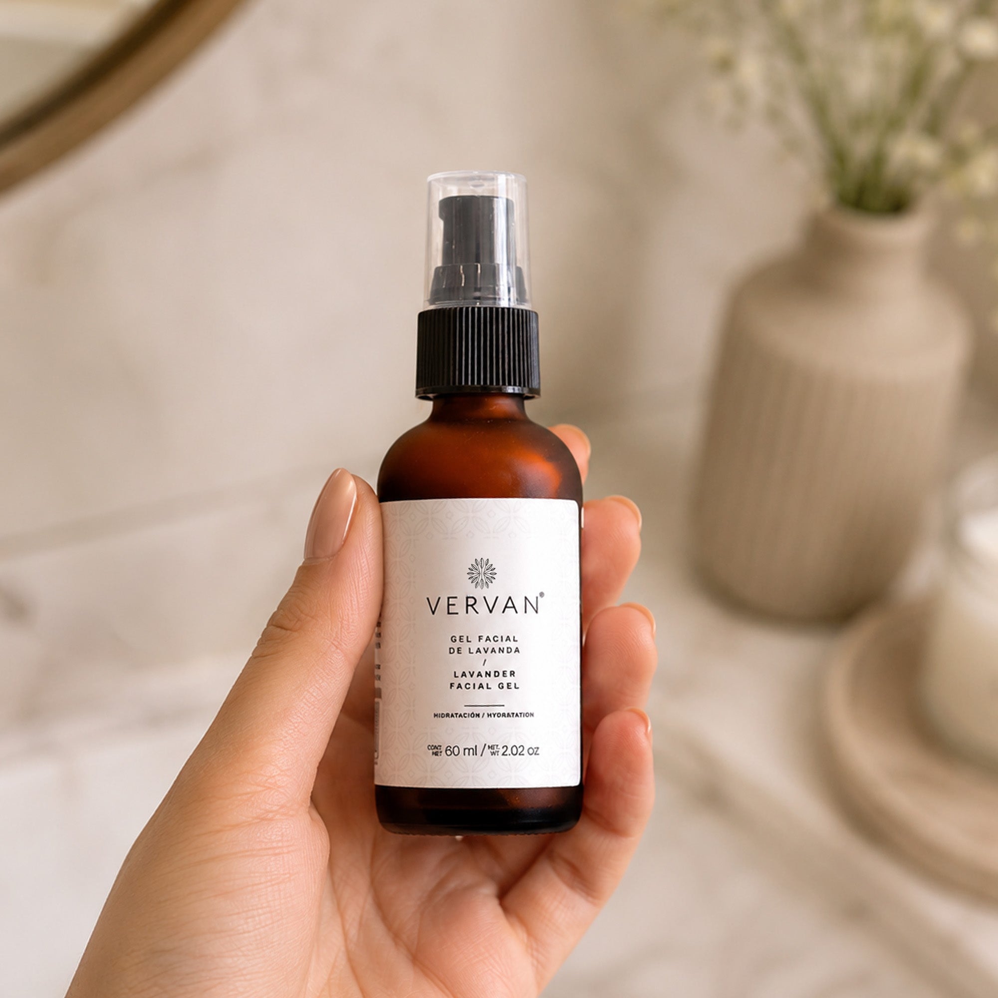 Gel facial hidratante de Lavanda