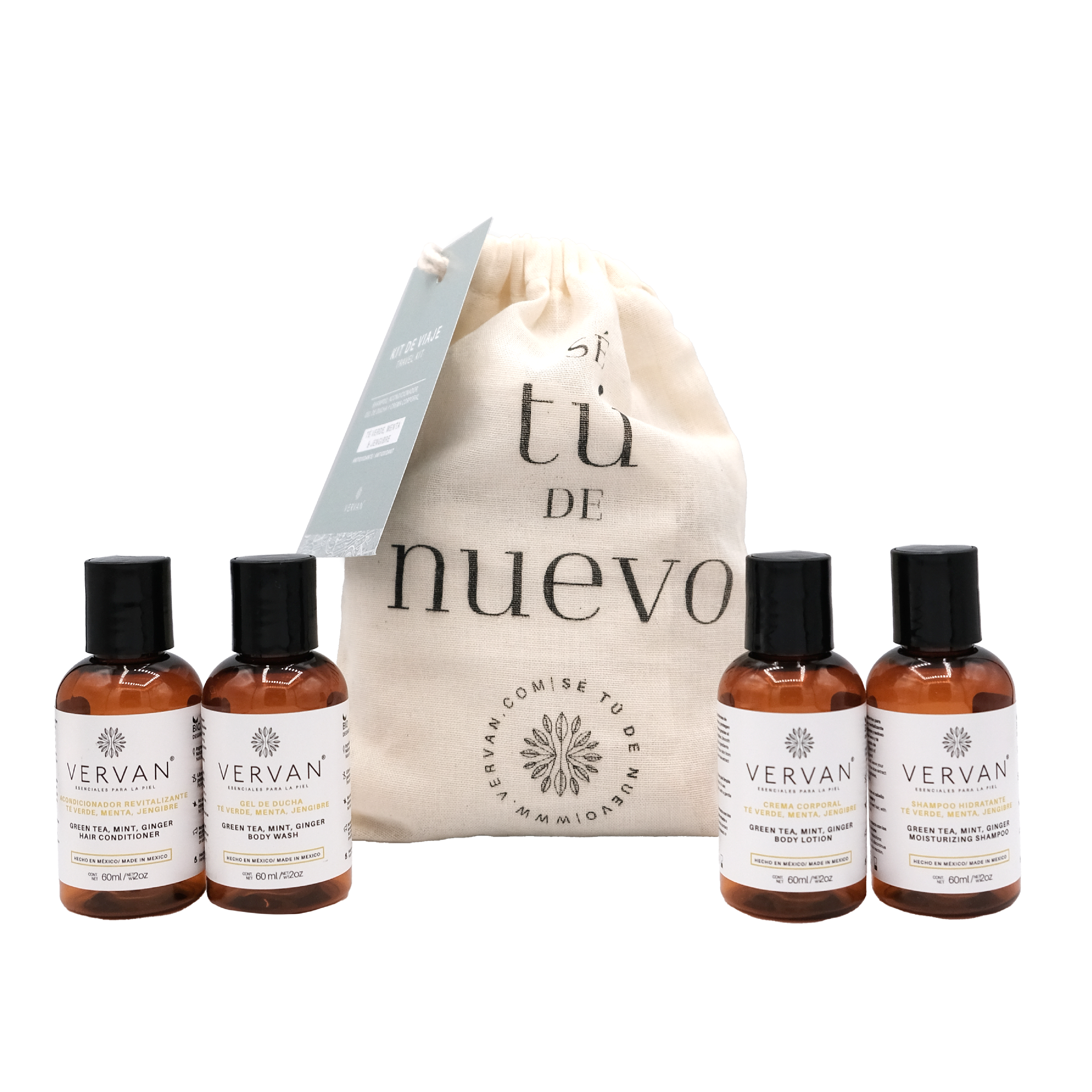 Kit de viaje Té Verde, Menta y Jengibre