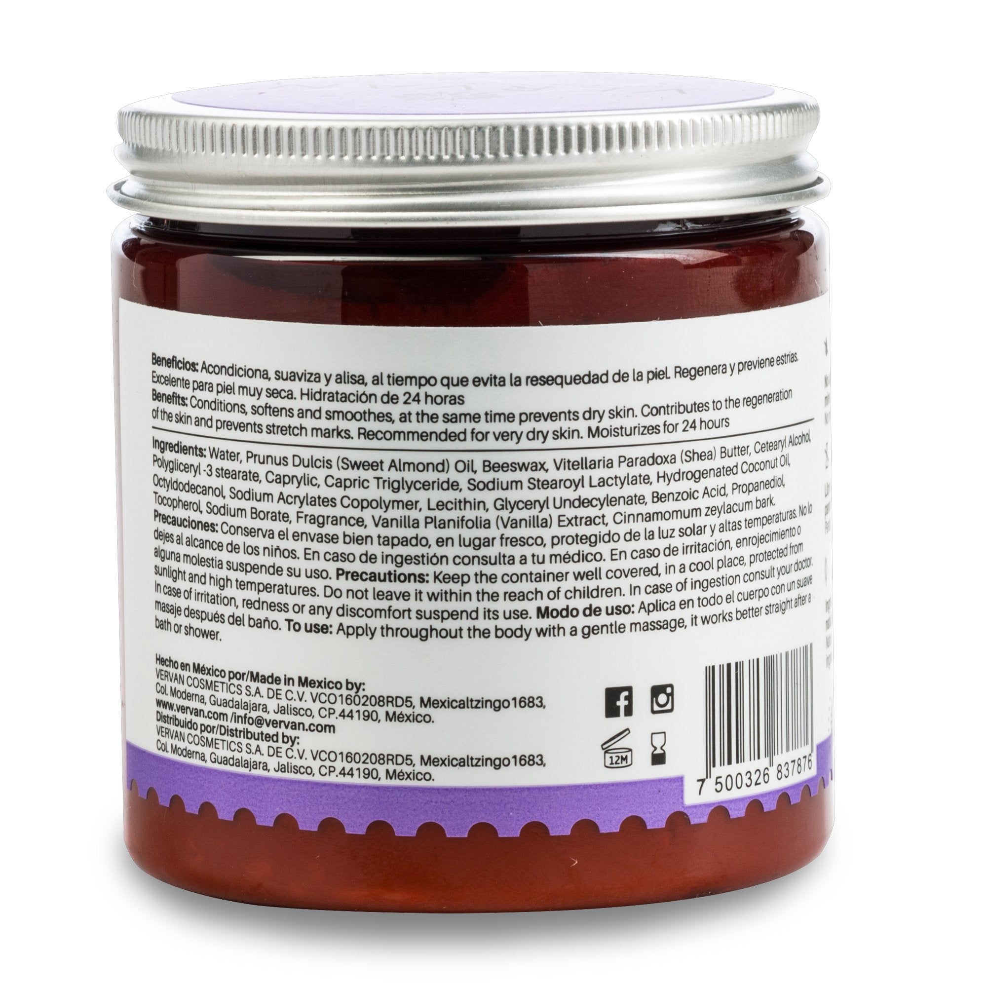 Manteca corporal de Karité y Aceite de Almendras